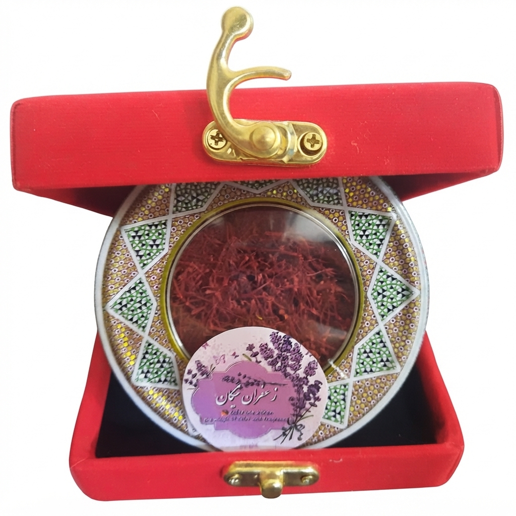 پک زعفران کادویی نگین یک مثقال در ظرف خاتم
